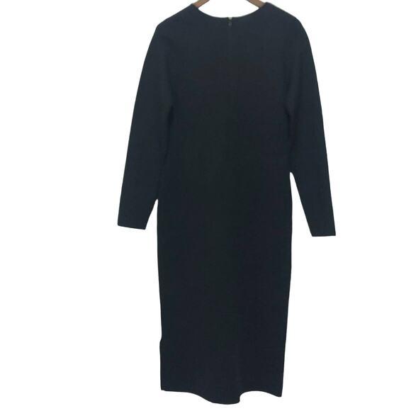 Veronica Beard  Womens Long Sleeve Imka Knit Midi Dress Black Size L - Picture 5 of 8